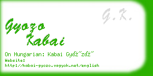 gyozo kabai business card